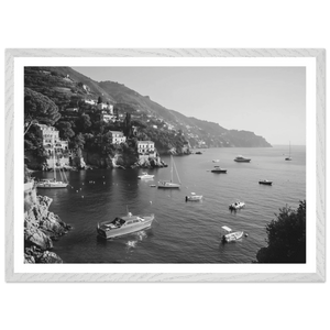 Italian Riviera Black and White Wall Art - The Trendy Art