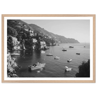 Italian Riviera Black and White Wall Art - The Trendy Art