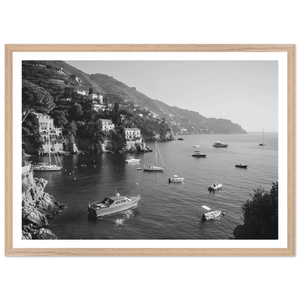 Italian Riviera Black and White Wall Art - The Trendy Art