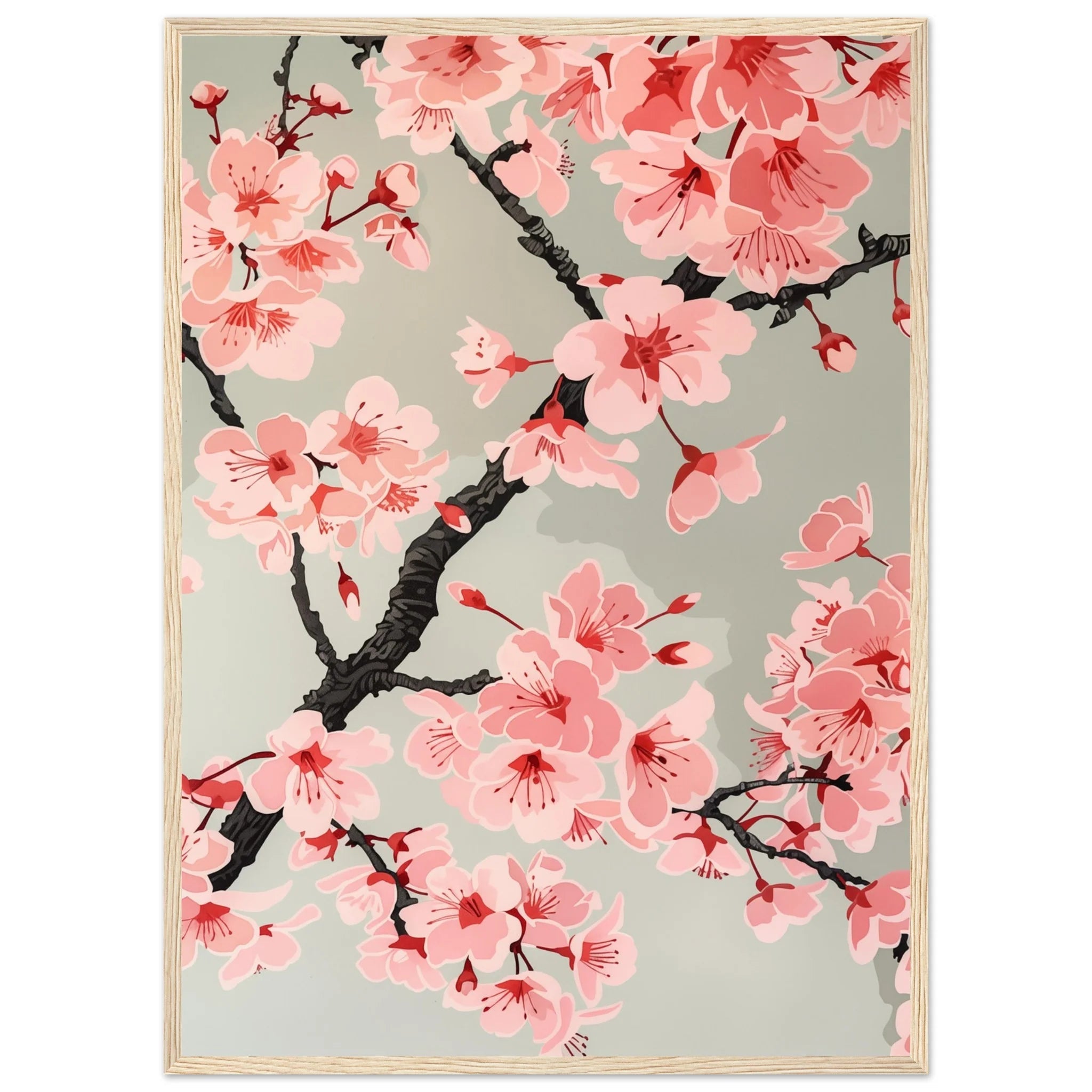 Japanese Cherry Blossom Wall Art | The Trendy Art