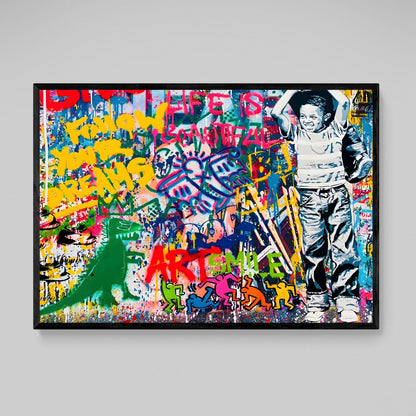 Kid Graffiti Wall Art - The Trendy Art