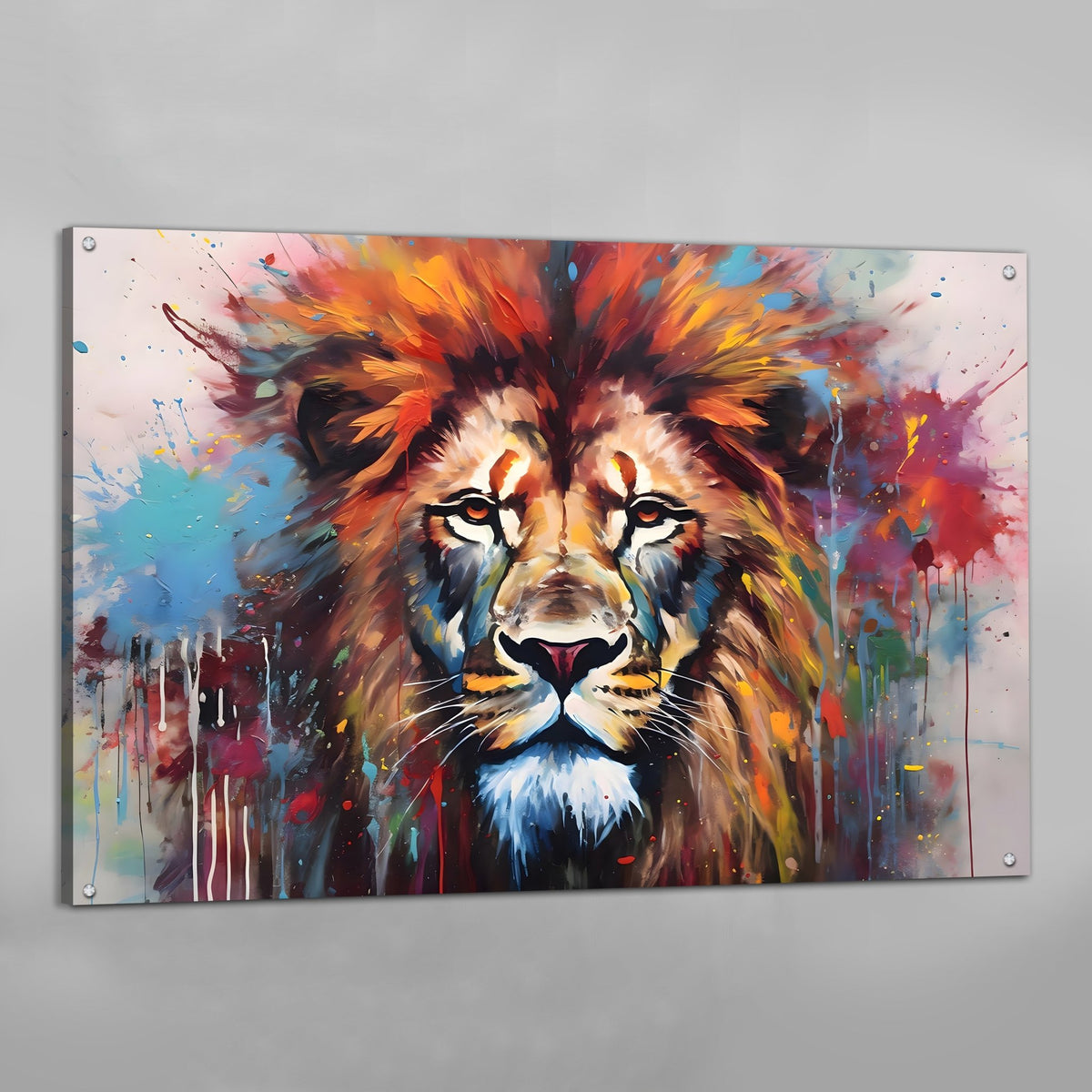 Lion Graffiti Canvas Wall Art - The Trendy Art