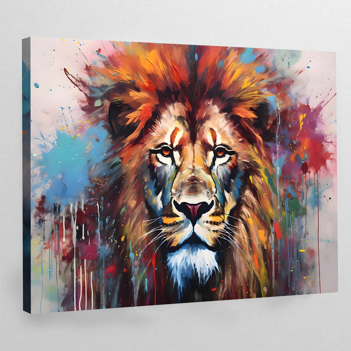 Lion Graffiti Canvas Wall Art - The Trendy Art