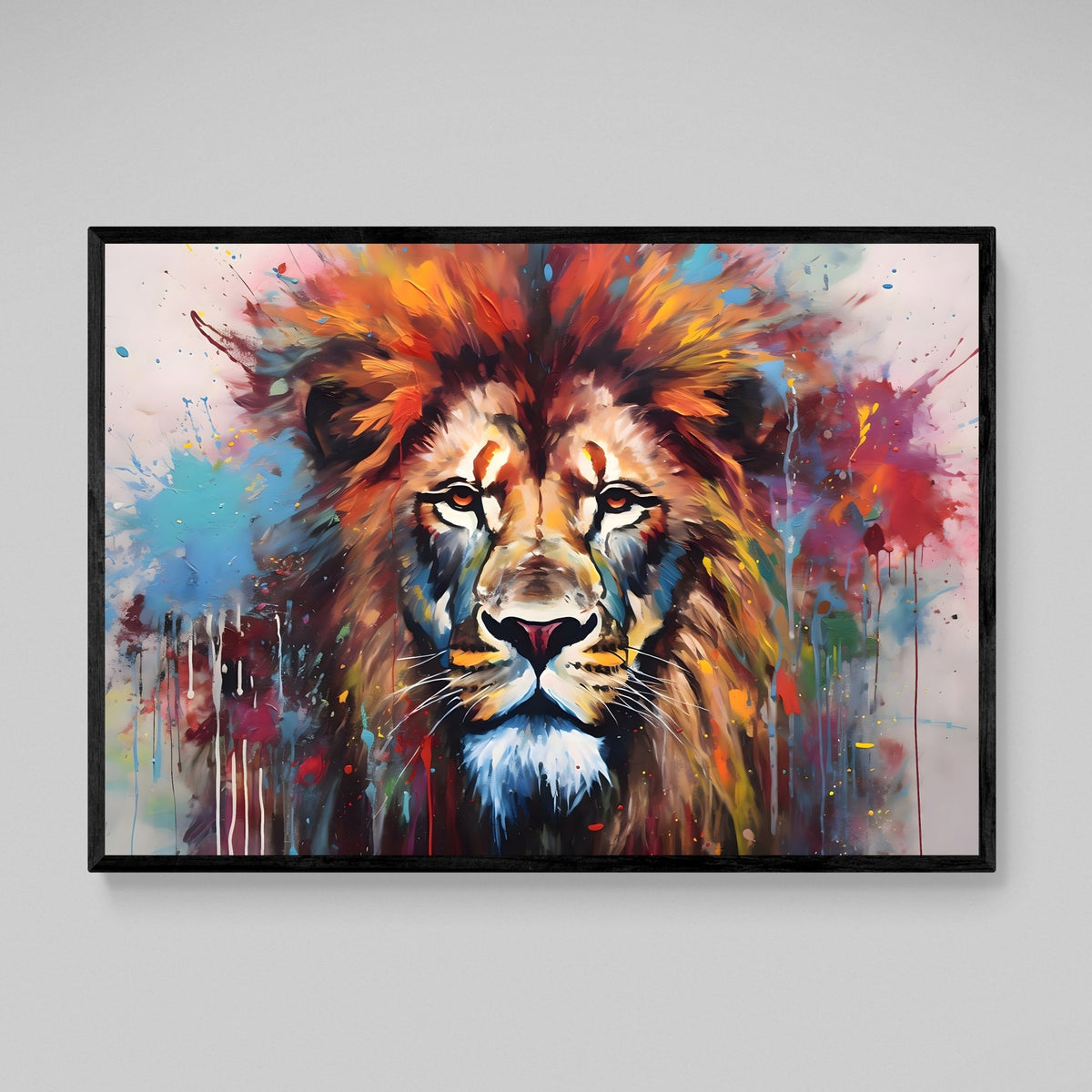 Lion Graffiti Canvas Wall Art - The Trendy Art