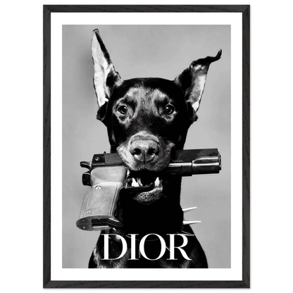 Luxury Doberman Black and White Wall Art - The Trendy Art