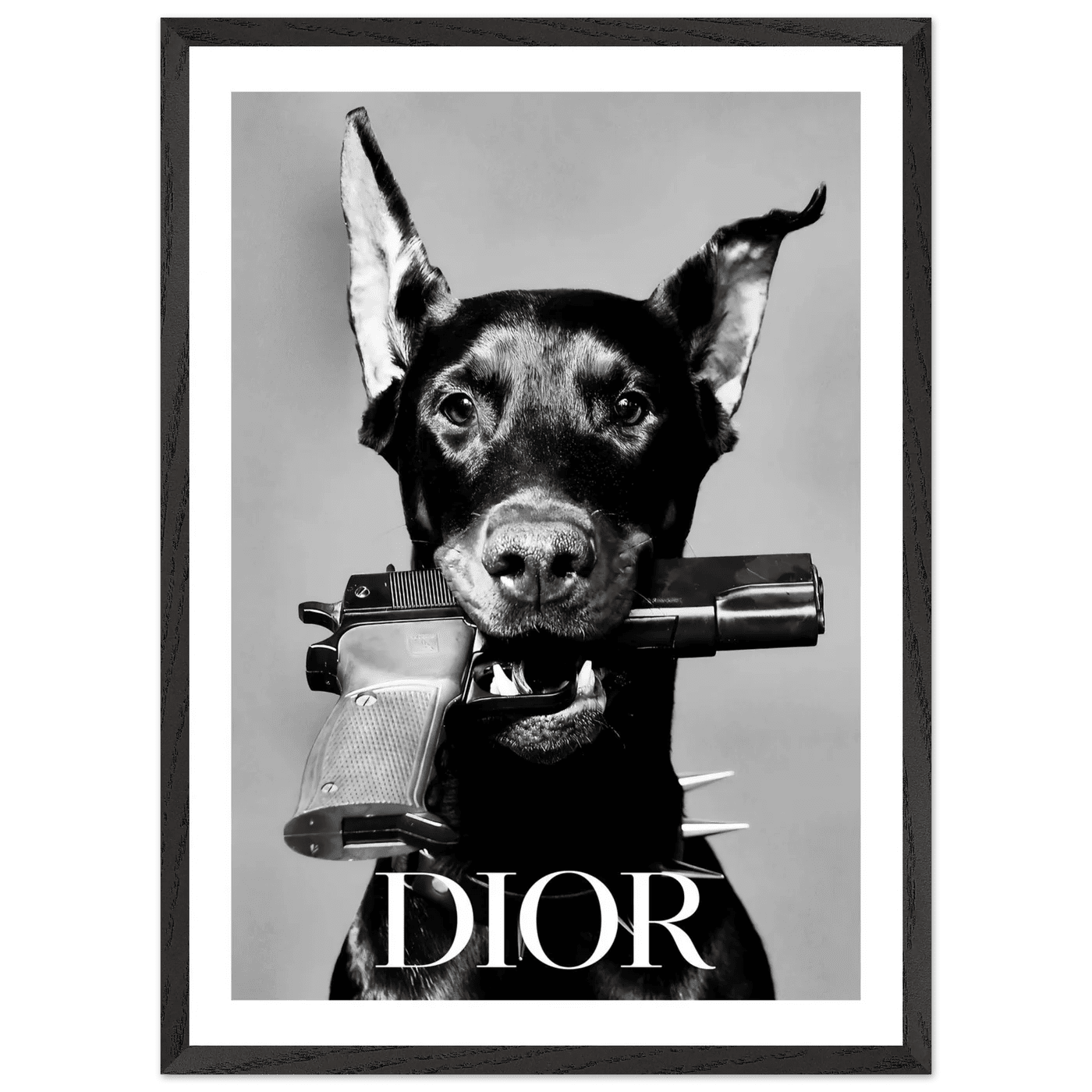 Luxury Doberman Black and White Wall Art - The Trendy Art