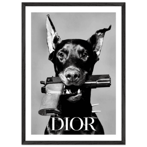 Luxury Doberman Black and White Wall Art - The Trendy Art
