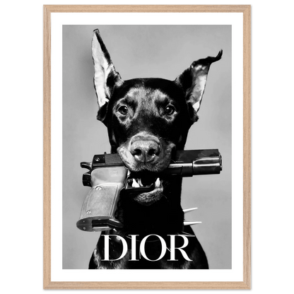 Luxury Doberman Black and White Wall Art - The Trendy Art