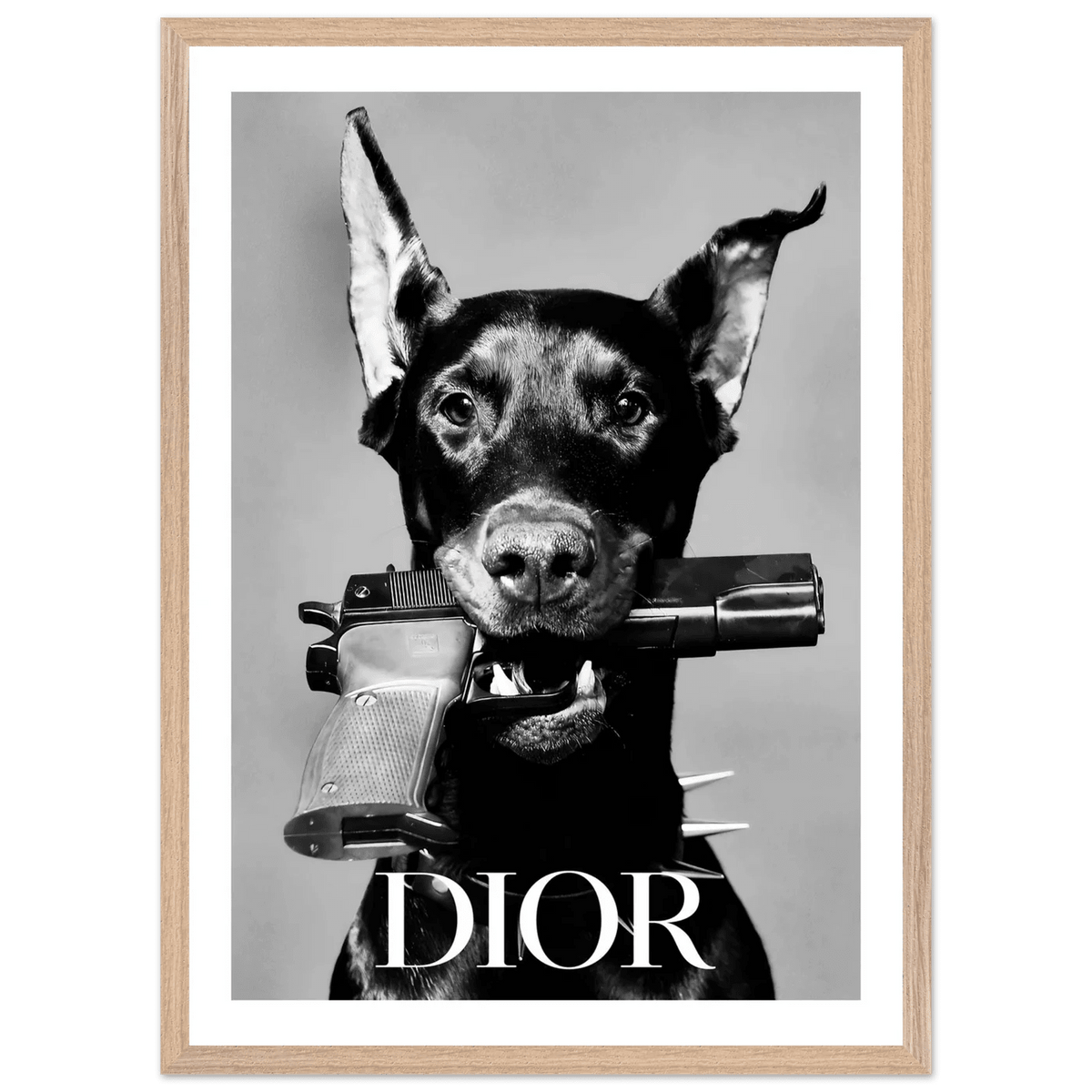 Luxury Doberman Black and White Wall Art - The Trendy Art
