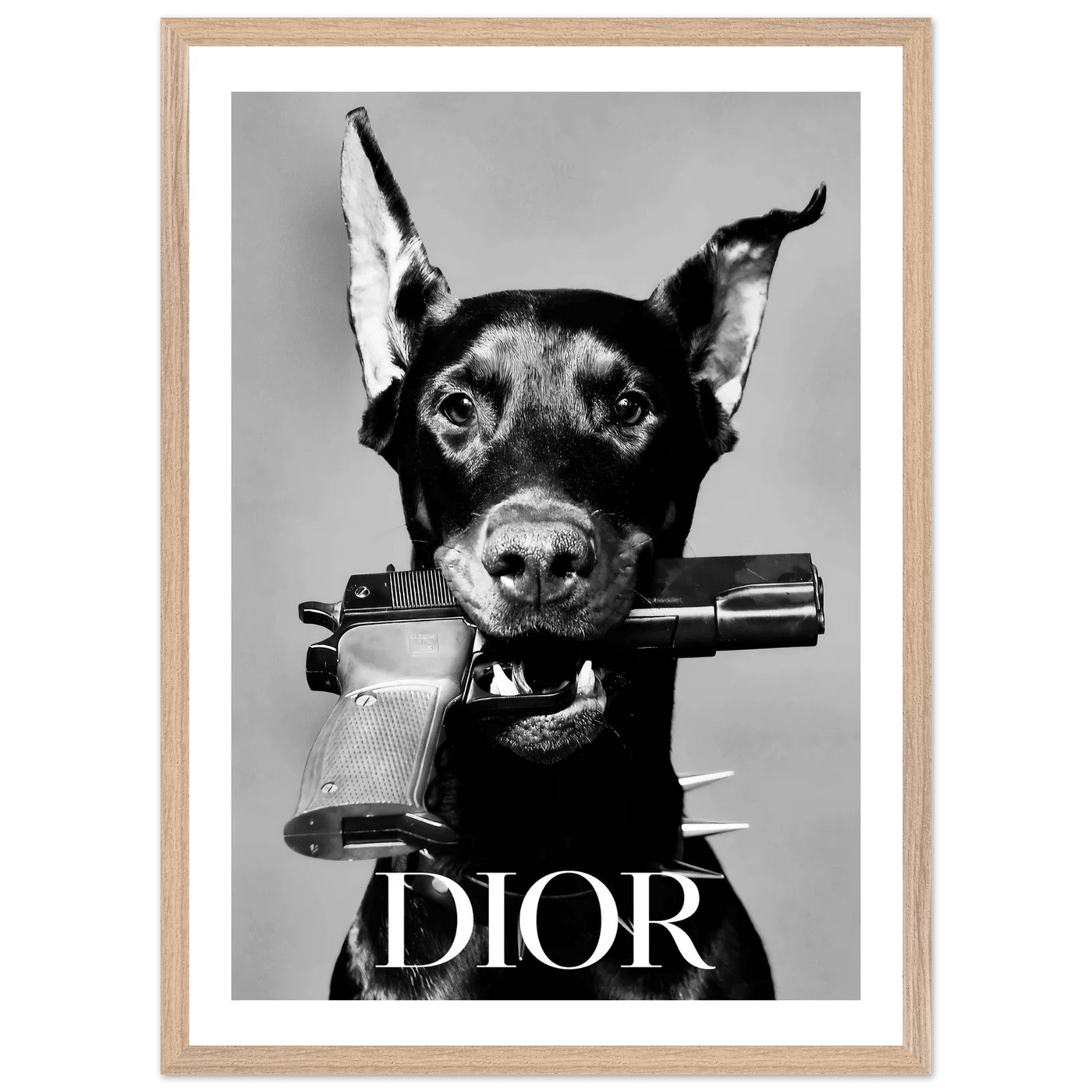 Luxury Doberman Black and White Wall Art - The Trendy Art