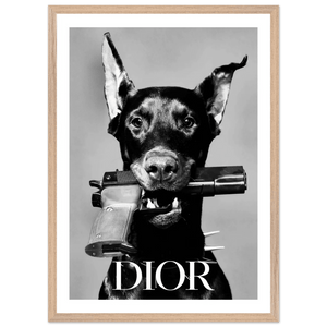 Luxury Doberman Black and White Wall Art - The Trendy Art