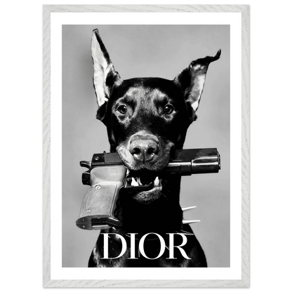 Luxury Doberman Black and White Wall Art - The Trendy Art
