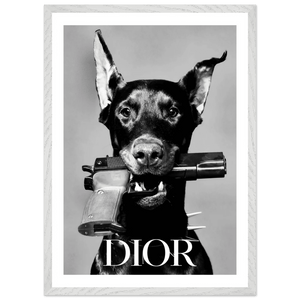 Luxury Doberman Black and White Wall Art - The Trendy Art