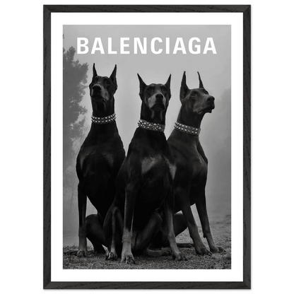 Luxury Dobermans Black and White Wall Art - The Trendy Art