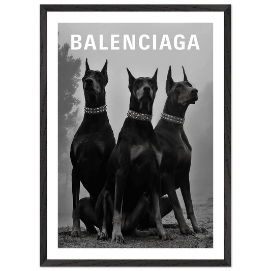 Luxury Dobermans Black and White Wall Art - The Trendy Art