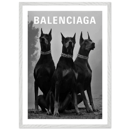 Luxury Dobermans Black and White Wall Art - The Trendy Art