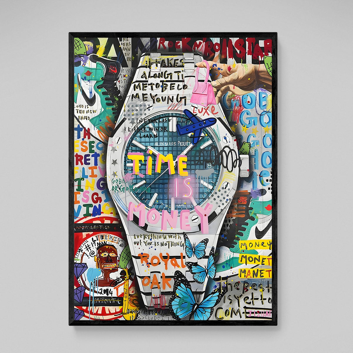 Luxury Graffiti Watch Wall Art - The Trendy Art