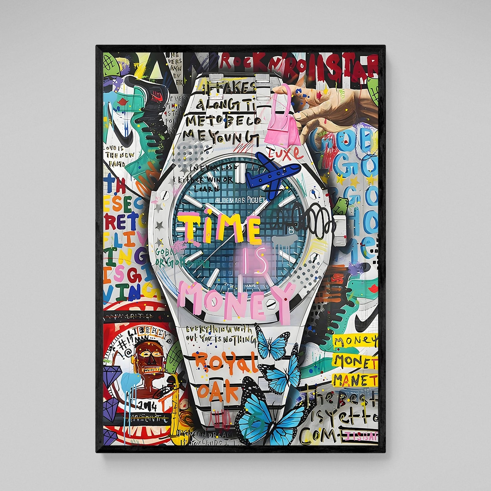 Luxury Graffiti Watch Wall Art - The Trendy Art