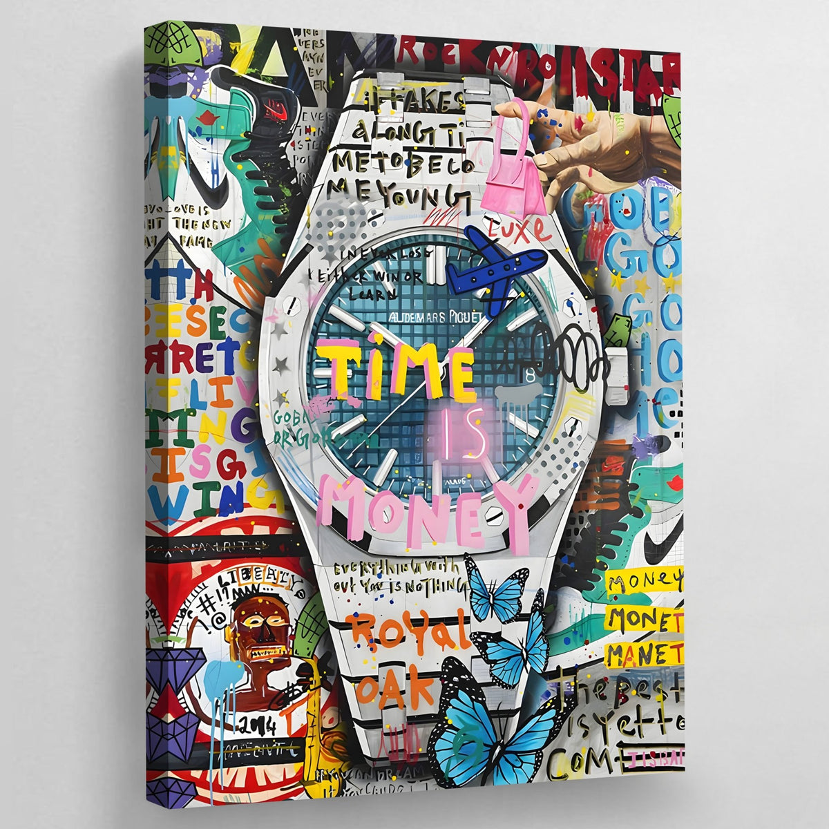 Luxury Graffiti Watch Wall Art - The Trendy Art