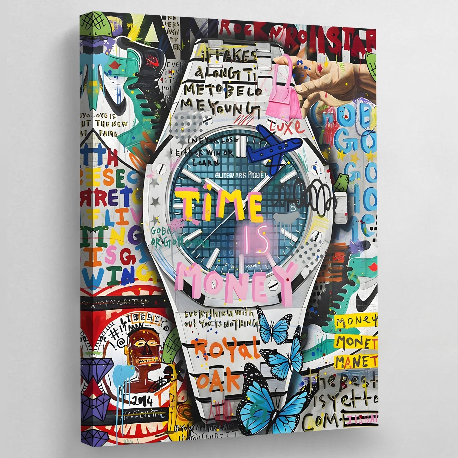 Luxury Graffiti Watch Wall Art - The Trendy Art