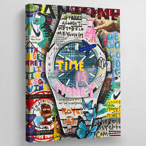 Luxury Graffiti Watch Wall Art - The Trendy Art