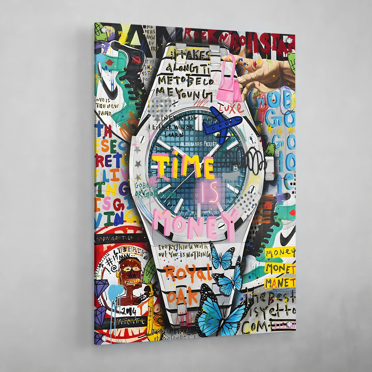 Luxury Graffiti Watch Wall Art - The Trendy Art