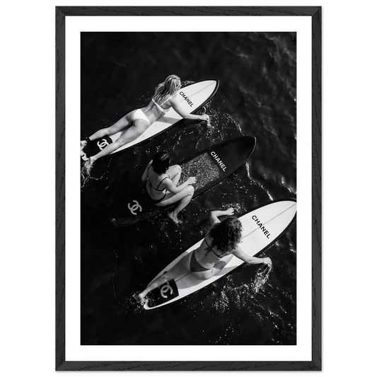 Luxury Ocean Escape Black and White Wall Art - The Trendy Art