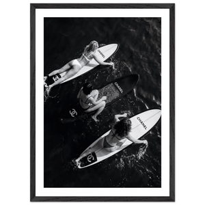 Luxury Ocean Escape Black and White Wall Art - The Trendy Art