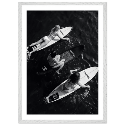 Luxury Ocean Escape Black and White Wall Art - The Trendy Art
