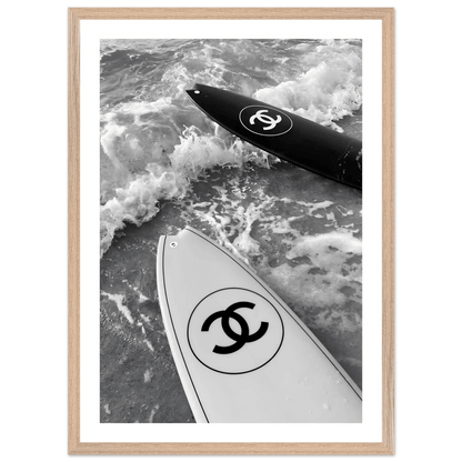 Luxury Waves Black and White Wall Art - The Trendy Art