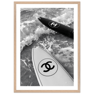 Luxury Waves Black and White Wall Art - The Trendy Art