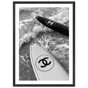 Luxury Waves Black and White Wall Art - The Trendy Art