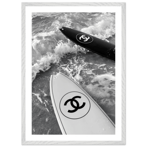 Luxury Waves Black and White Wall Art - The Trendy Art