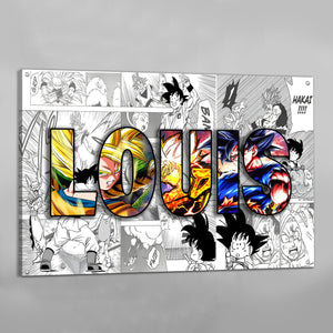 Manga Personalized Name Canvas - The Trendy Art