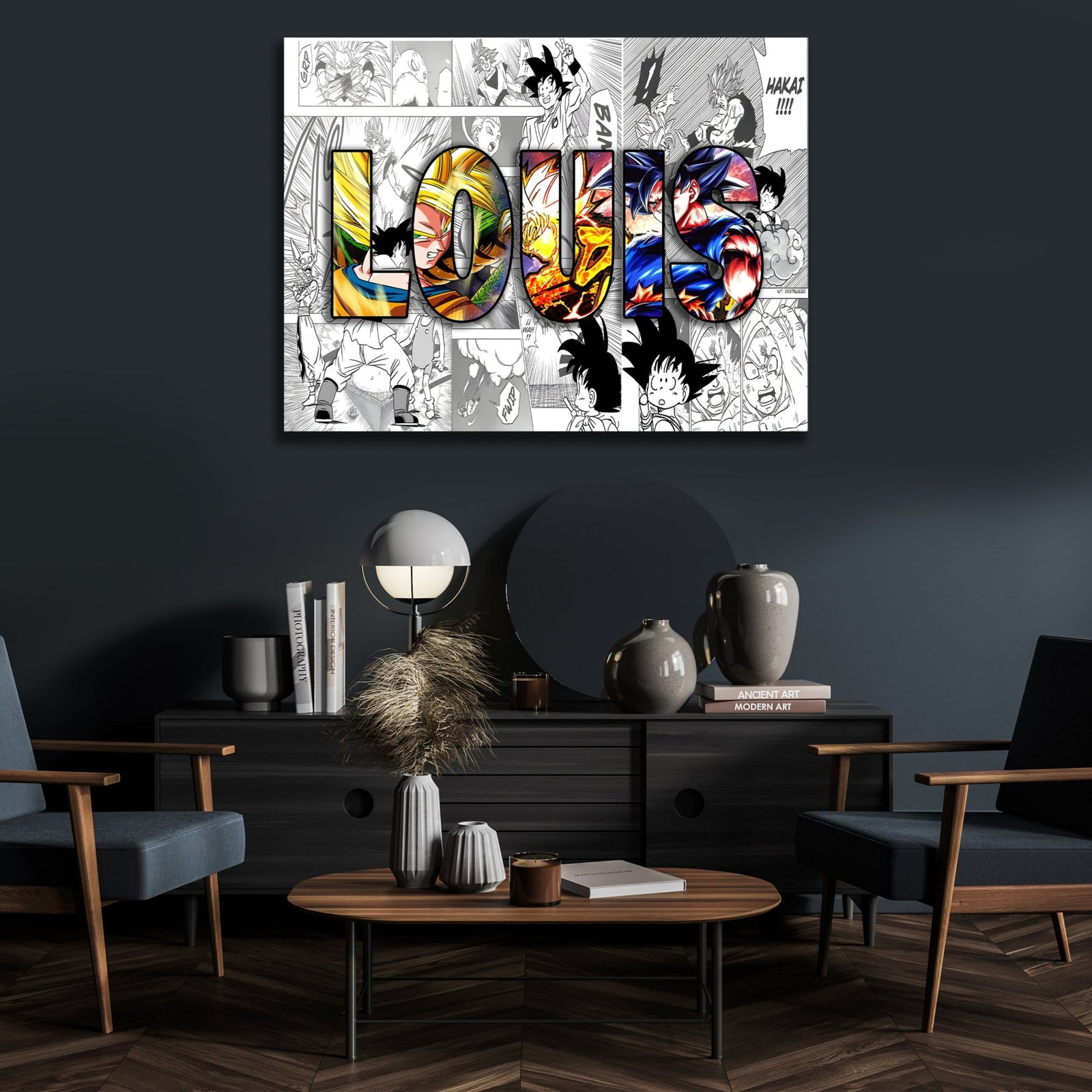 Manga Personalized Name Canvas - The Trendy Art
