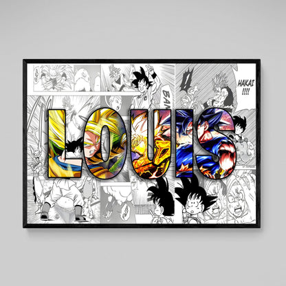 Manga Personalized Name Canvas - The Trendy Art