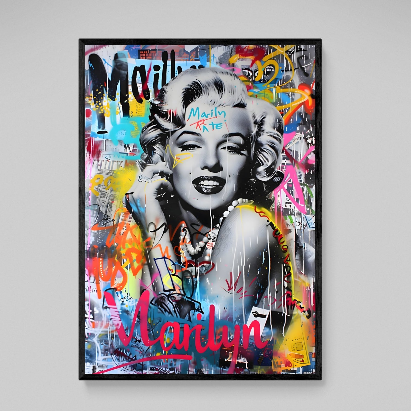 Marilyn Monroe Graffiti Canvas - The Trendy Art