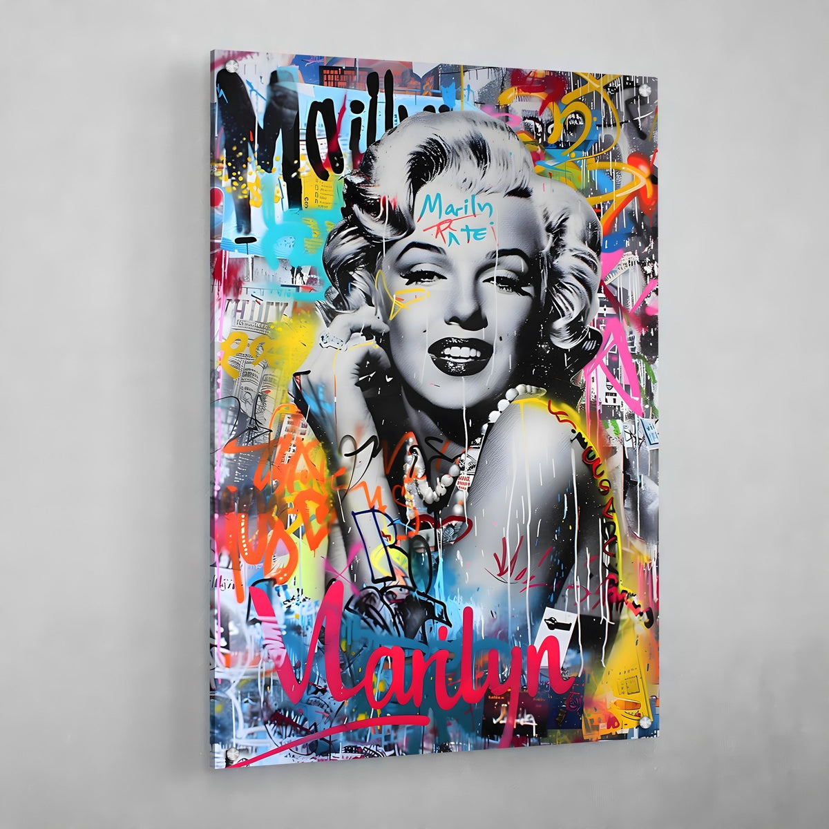 Marilyn Monroe Graffiti Canvas - The Trendy Art