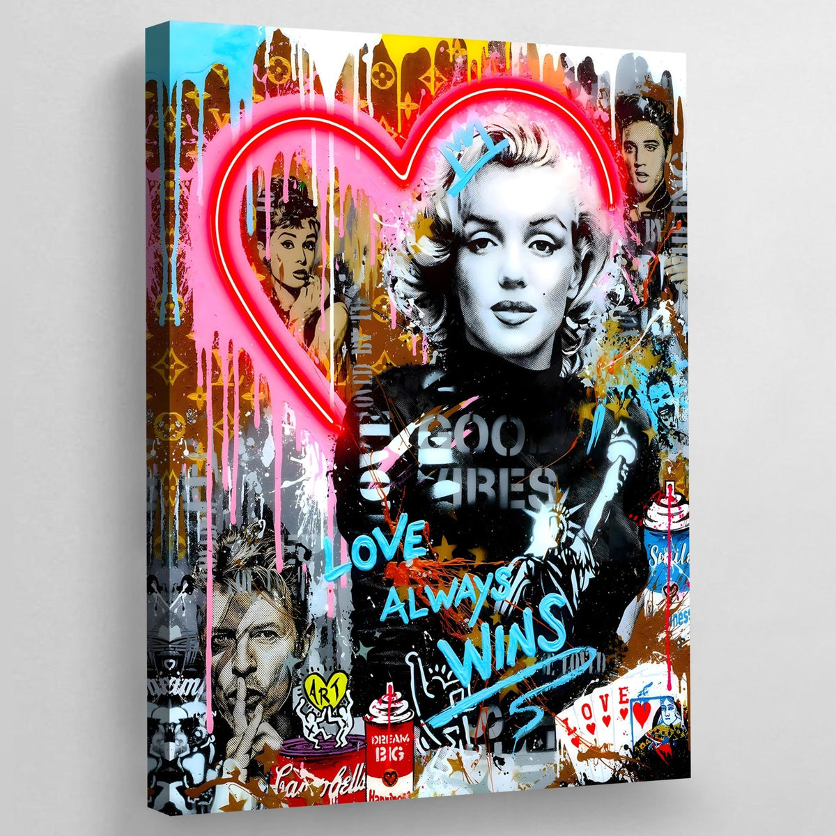 Marilyn Monroe Graffiti Canvas Art - The Trendy Art