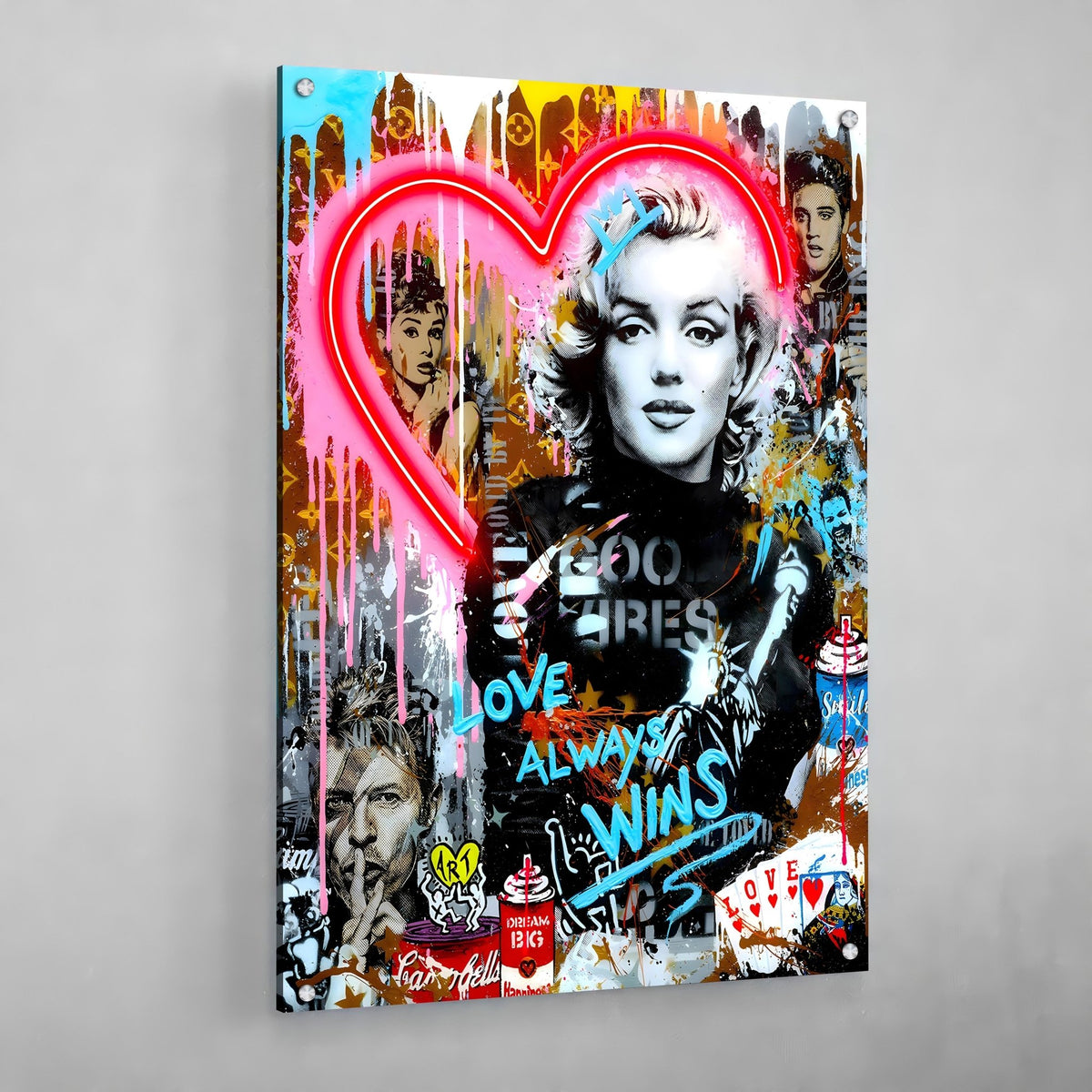 Marilyn Monroe Graffiti Canvas Art - The Trendy Art