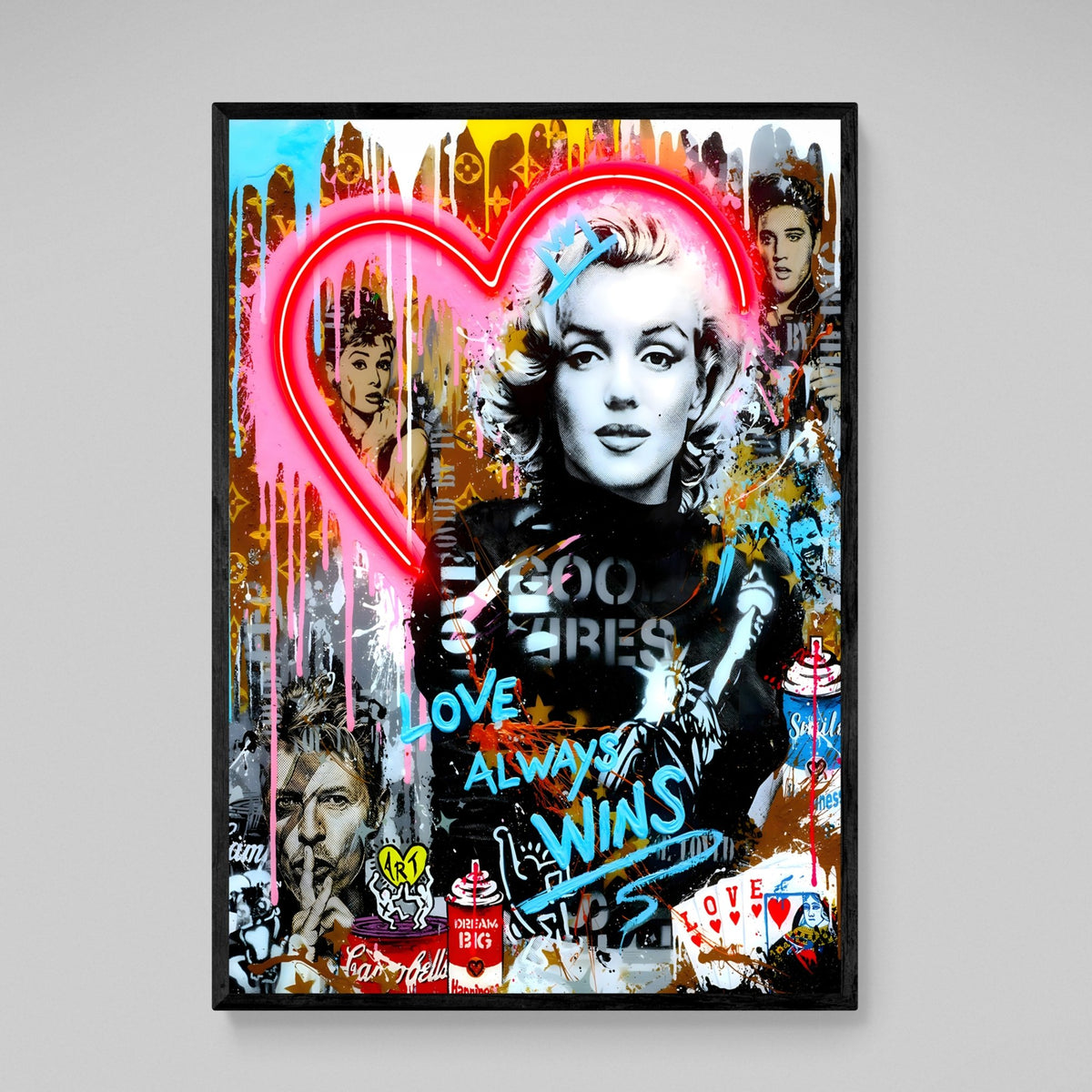 Marilyn Monroe Graffiti Canvas Art - The Trendy Art