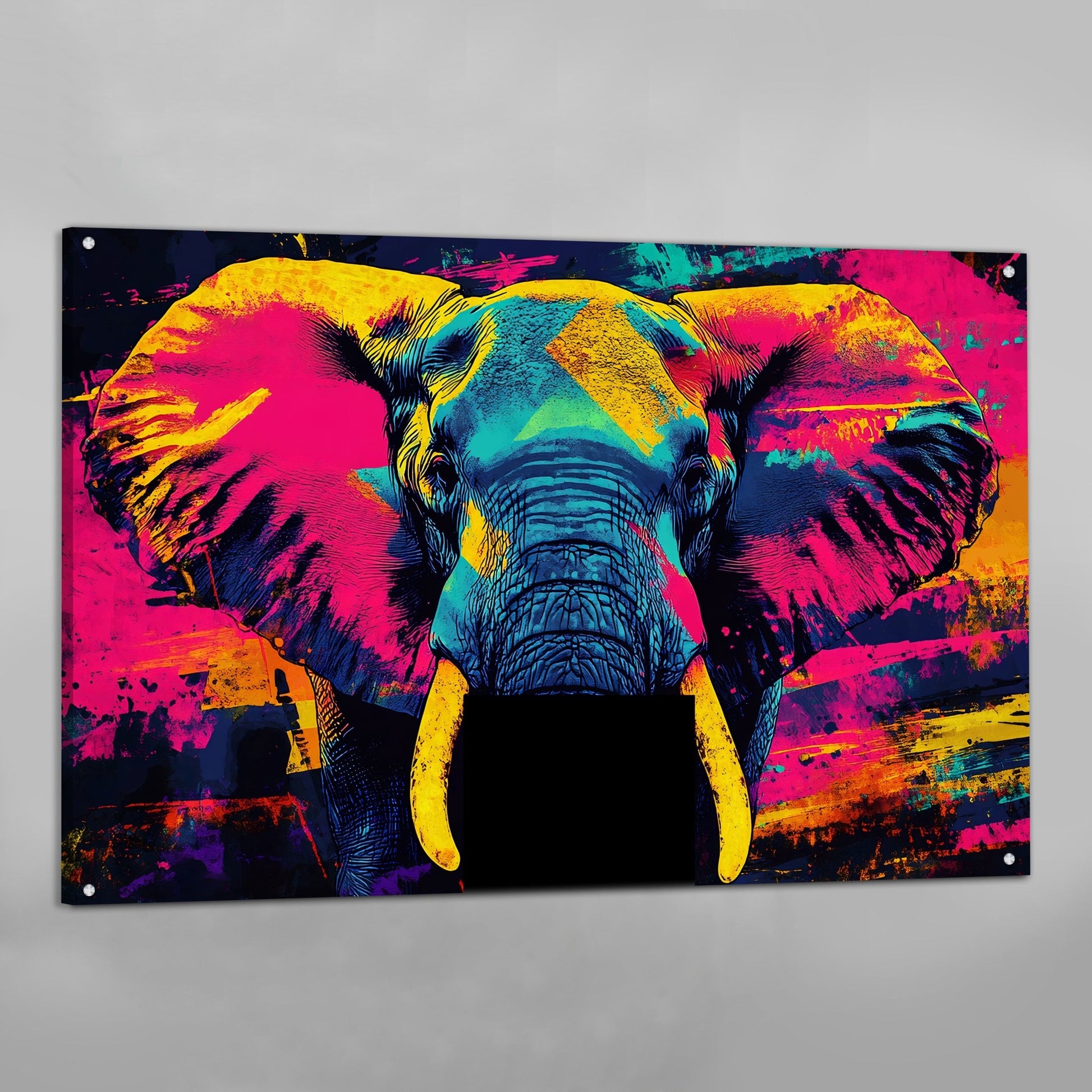 Midnight Pop Art Elephant Wall Art - The Trendy Art