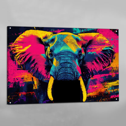 Midnight Pop Art Elephant Wall Art - The Trendy Art