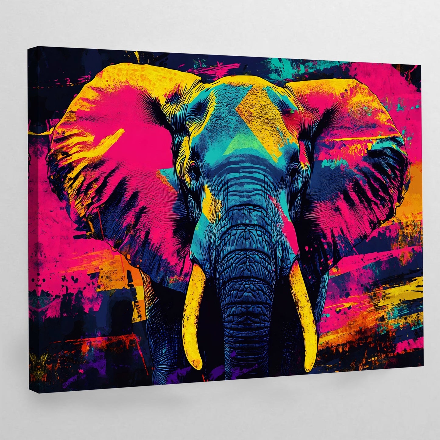 Midnight Pop Art Elephant Wall Art - The Trendy Art