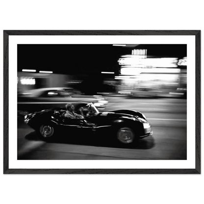 Midnight Racing Black and White Wall Art - The Trendy Art