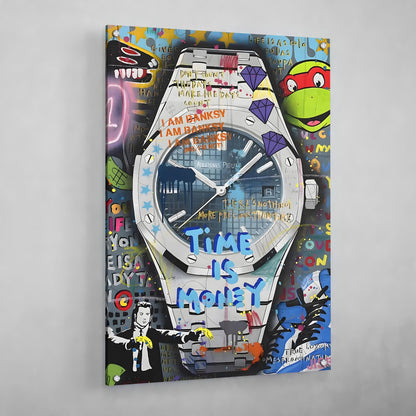 Modern Graffiti Watch Wall Art - The Trendy Art