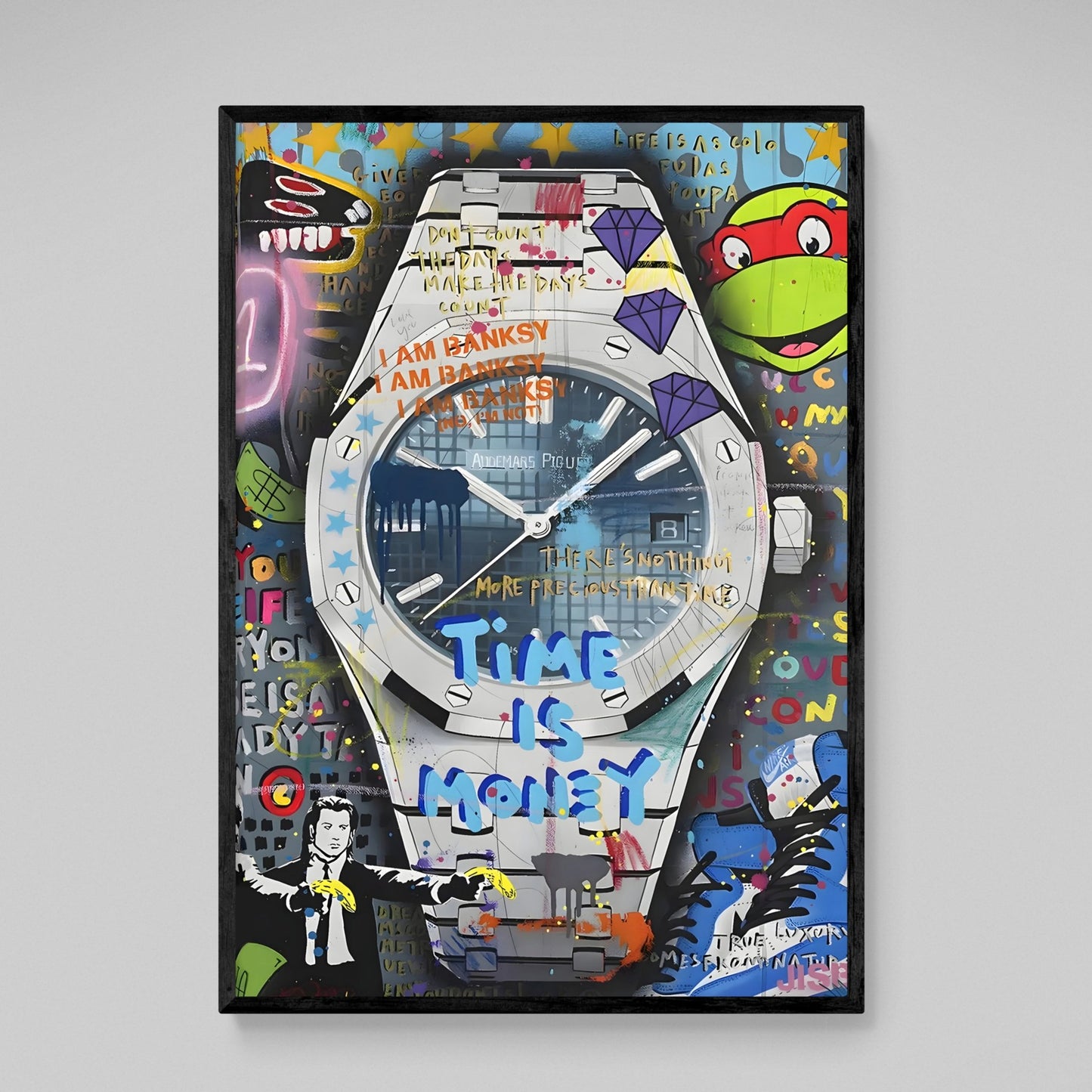 Modern Graffiti Watch Wall Art - The Trendy Art