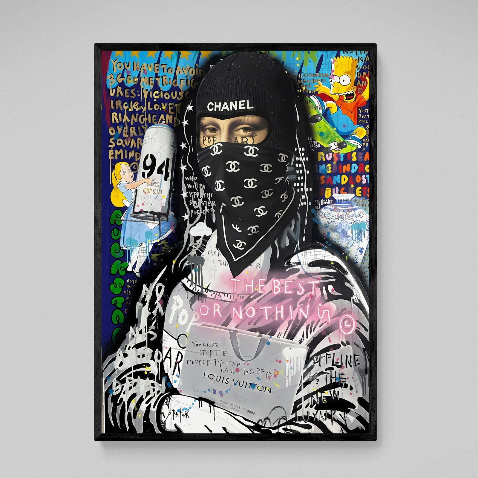 Mona Lisa Gangster Graffiti Wall Art