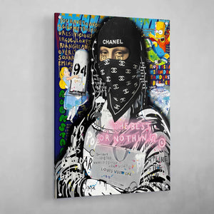Mona Lisa Gangster Graffiti Wall Art - The Trendy Art