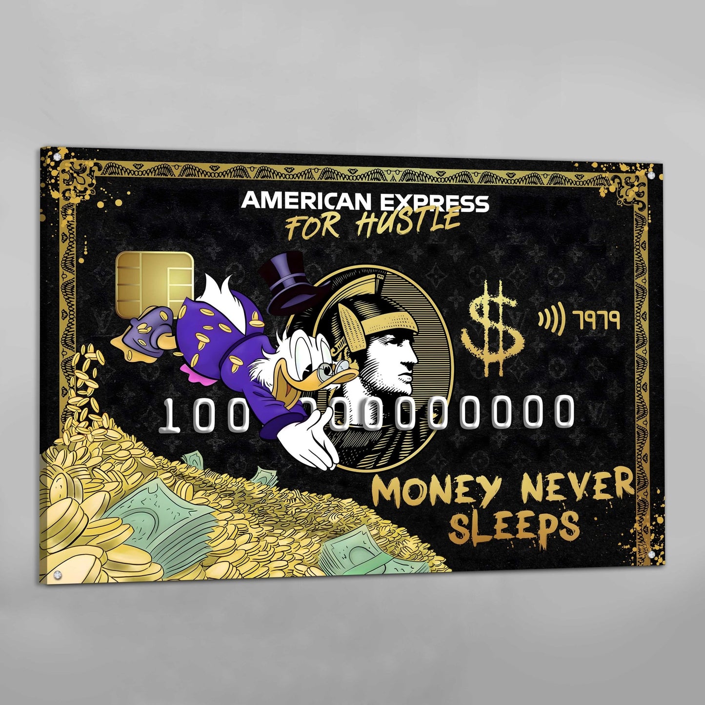 Money Never Sleeps Motivational Wall Art - The Trendy Art